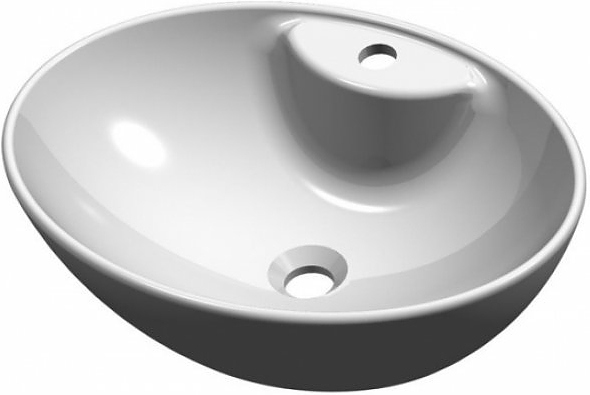 Раковина накладная для мебели SEREL WASHBASIN CH34 55х41х16 см, фарфор, белая