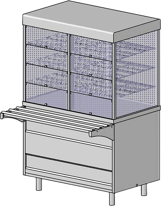 Прилавок-витрина тепловой ЦМИ Волга ПВТ-112 (1120х700(1030)х1720 мм)