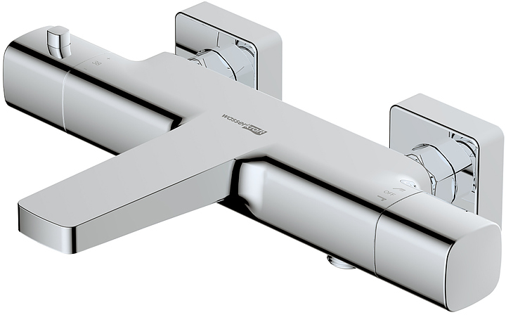 Смеситель для ванны с душем термостатический Wasserkraft Naab 8611 Thermo хром