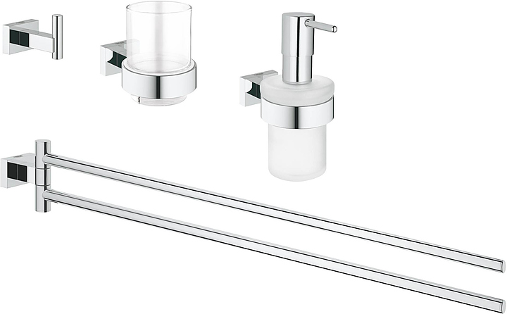 Набор аксессуаров 4 в 1 Grohe Essentials Cube 40847001 хром