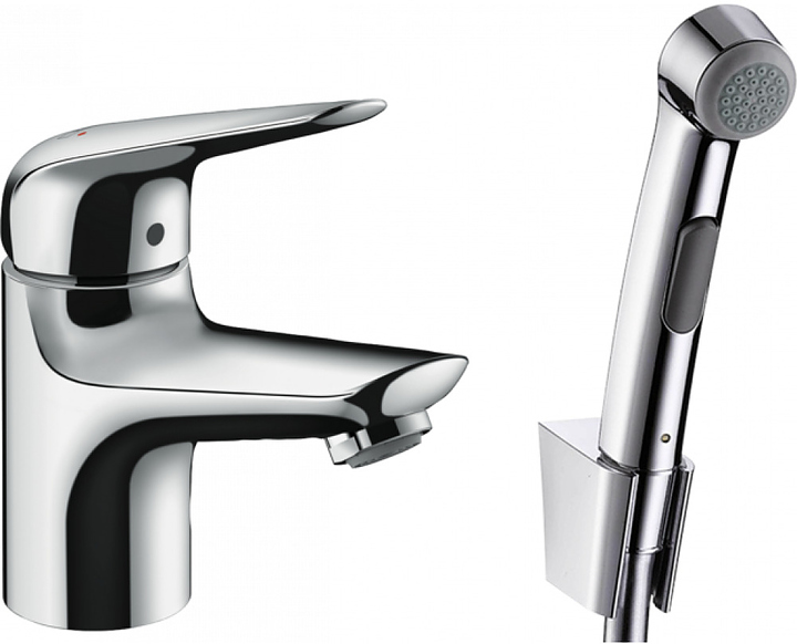 Смеситель для раковины с гигиеническим душем Hansgrohe HG Novus 71144000 хром