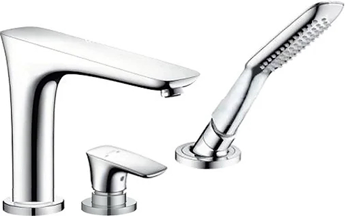 Смеситель для ванны Hansgrohe HG PuraVida 15432000 на 3 отверстия, хром