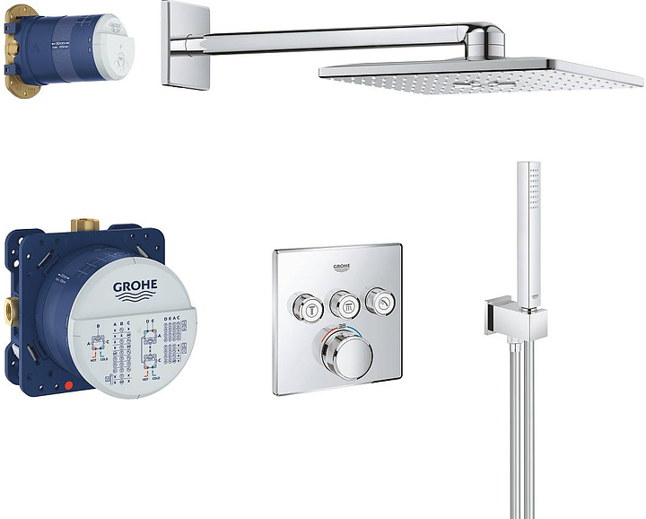 Комплект душевой Grohe Rainshower SmartActive Cube 34706000