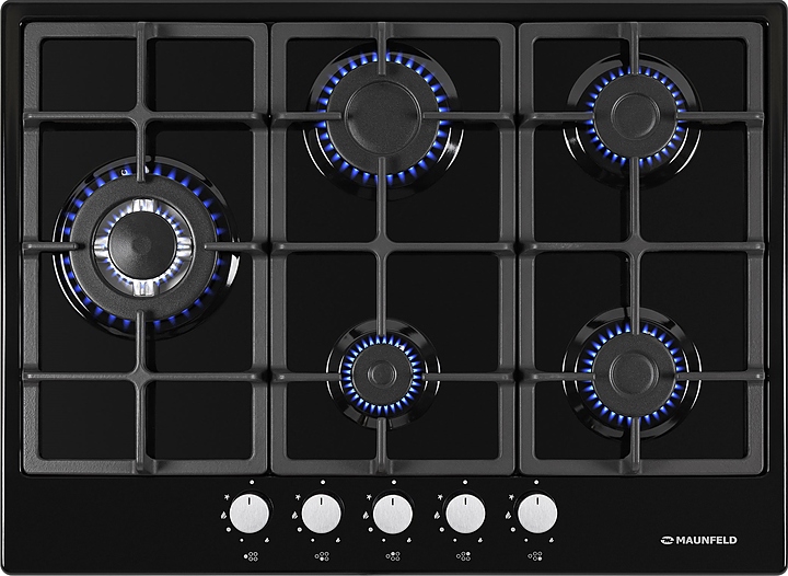 Варочная панель газовая Maunfeld EGHE.75.33CB/G черная