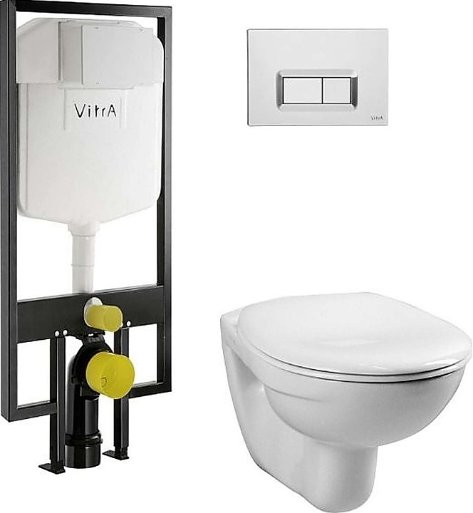 Унитаз подвесной с инсталляцией и сиденьем Vitra Zentrum 9012B003-7206