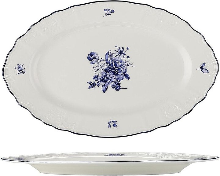 Блюдо овальное P.L. Proff Cuisine Blue Flower 81222032 352х224 мм