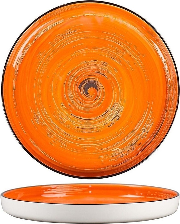 Тарелка с бортом P.L. Proff Cuisine Texture Orange Circular 70001277 280х280х31 мм