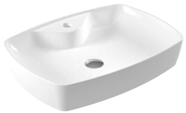 Раковина накладная для мебели SEREL WASHBASIN 1634 60х44х12 см, фарфор, белая