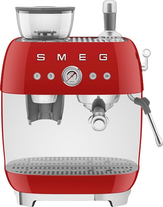 Эспрессо кофемашина SMEG EGF03RDEU красная