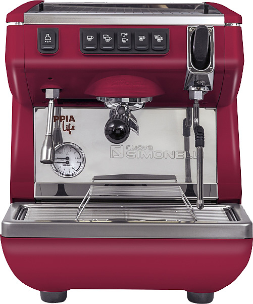 Кофемашина Nuova Simonelli Appia Life 1Gr V красная, высокая группа, автомат