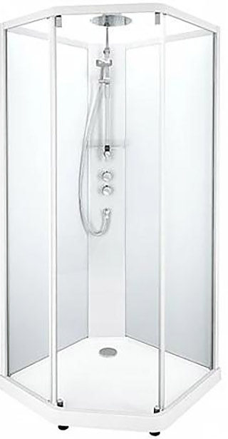 Кабина душевая IDO Showerama 10-5 Comfort 558.207.315 100х100 см профиль белый, прозрачное и матовое стекло