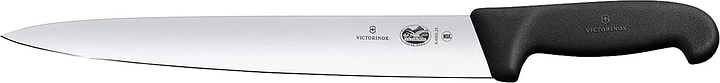 Нож для нарезки ломтиками Victorinox 5.4403.25 Fibrox l=25 см (нерж. сталь / фиброкс) с черной ручкой