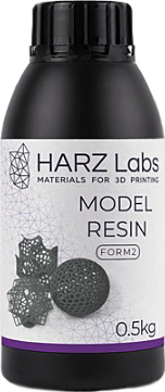 Фотополимер HARZ Labs LLC Model Resin grey для SLA/Form2 принтеров, 0,5 л