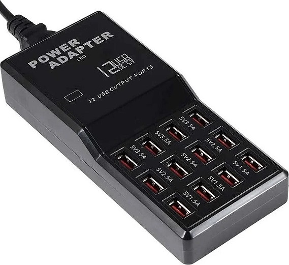 Зарядная станция для ламп MGline 12 USB-портов (5V-12A)