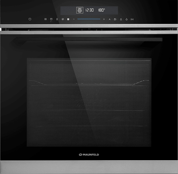Духовой шкаф комбинированный с микроволнами Maunfeld MEOR7217SMB черный / стекло / нерж. сталь