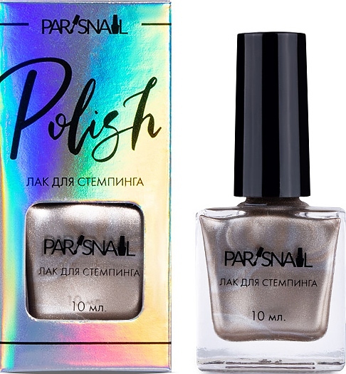 Лак для стемпинга ParisNail Metallic 02 светлое золото, 10 мл