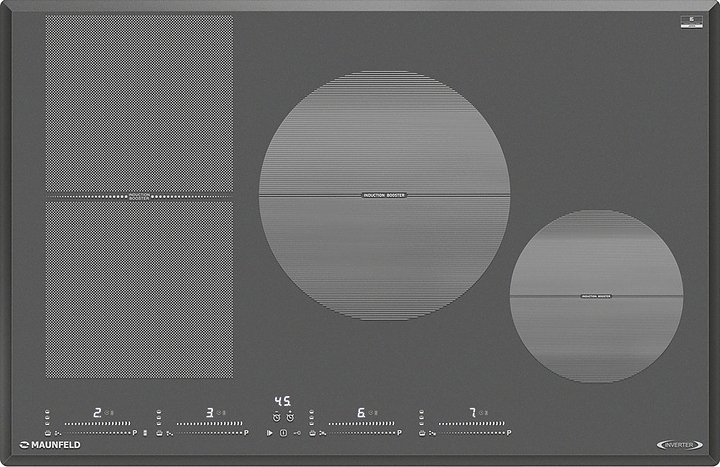 Варочная панель индукционная Maunfeld CVI804SFDGR Inverter графит