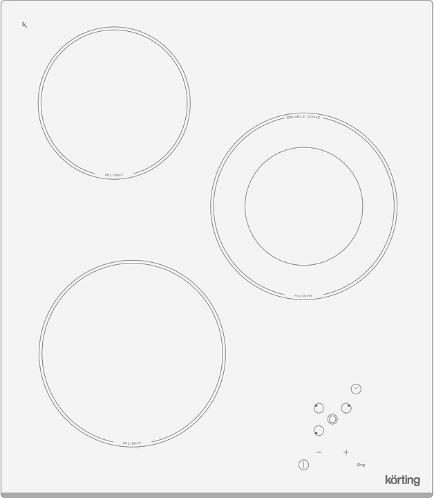 Варочная панель электрическая Korting HK 42031 BW белая