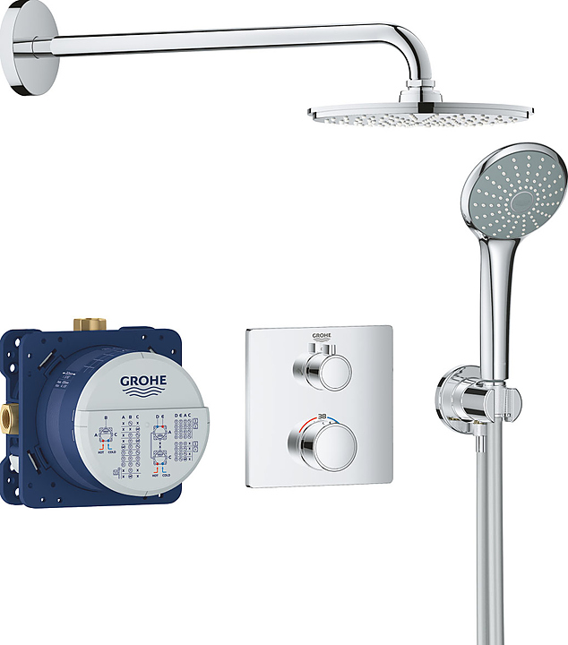 Комплект душевой Grohe GROHTHERM С RAINSHOWER COSMOPOLITAN 210