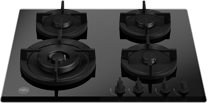 Варочная панель Bertazzoni P604LMODGNE газовая, стекло черное