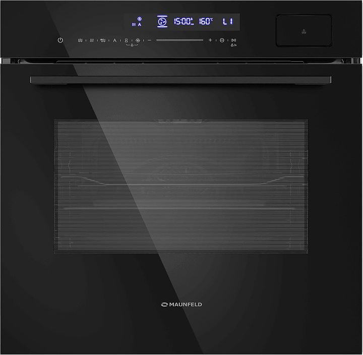 Духовой шкаф комбинированный с паром Maunfeld MEOR7216STFB черный / стекло