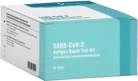 Набор экспресс-тестов на COVID-19 Lepu Medical Technology SARS-CoV-2 Antigen Rapid Test Kit (Colloidal Gold Immunochromatography) 25 шт.