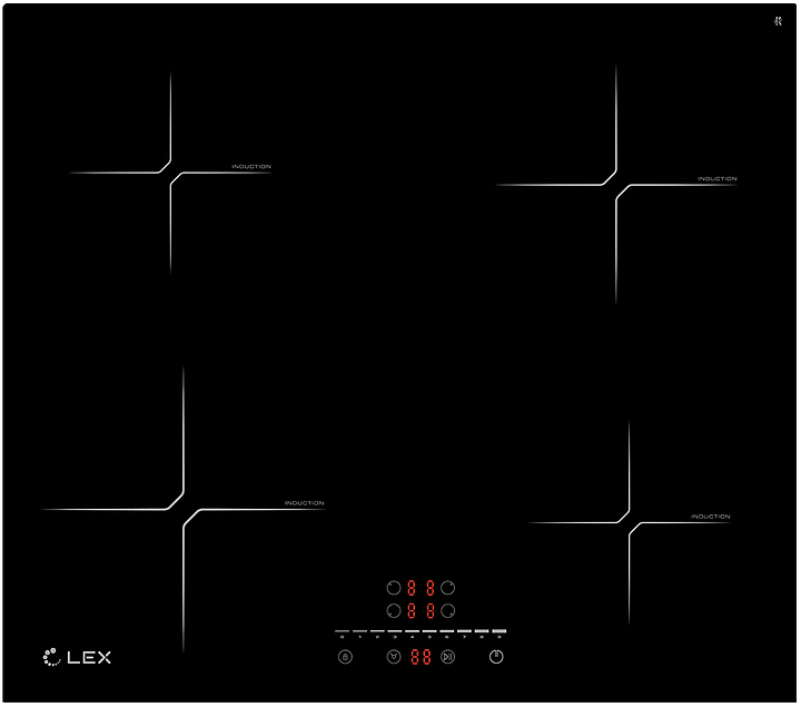 Панель варочная Lex EVI 640-2 черная