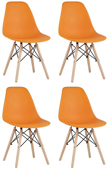 Стул Stool Group Style DSW оранжевый x4