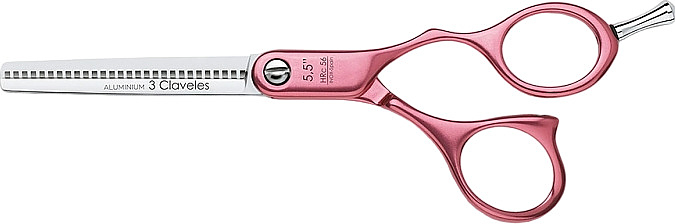 Ножницы парикмахерские филировочные 3Claveles Duraluminium Pink ES 12692