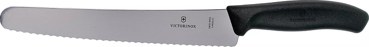 Нож для хлеба Victorinox 6.8633.22B Swiss Classic l=22 см (нерж. сталь / термопласт. эластомер) с черной ручкой