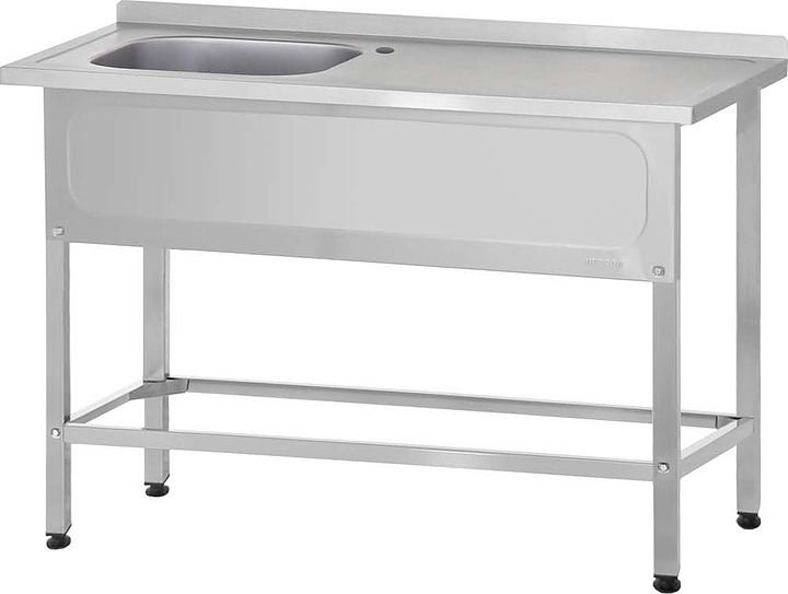 Ванна моечная Mecon Norma Inox РПЦн 1000х600х860 мм (1 м/о левое 400х400х250 мм) ножка профильная