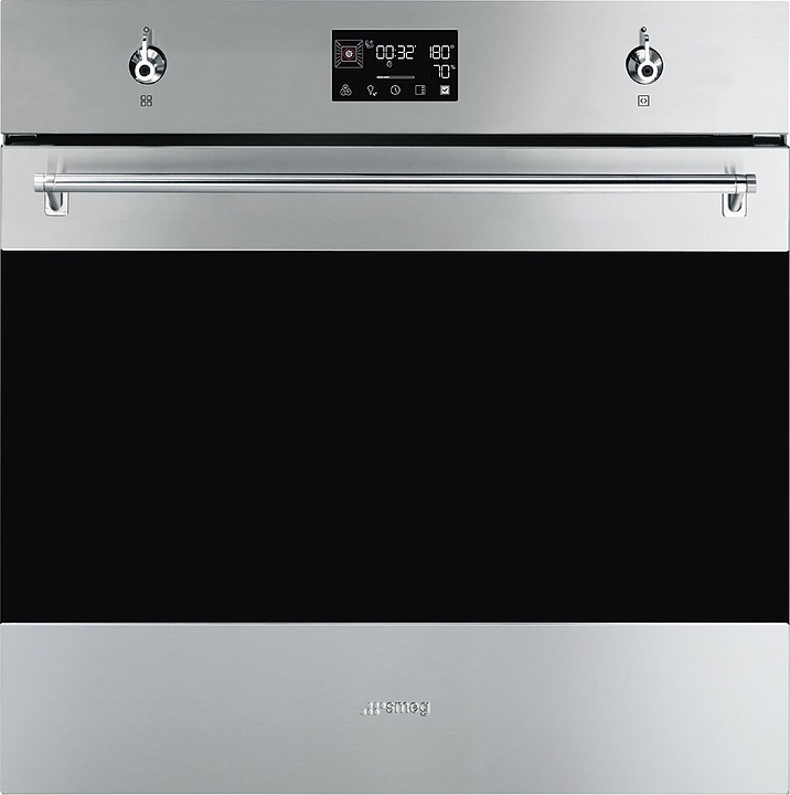 Духовой шкаф комбинированный с паром SMEG SO6302S3PX нерж.сталь / черное стекло