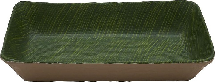 Салатник P.L. Proff Cuisine JW50137-TAI Green Banana Leaf 1750 мл 32,5х17,6х6,5 см (меламин) прямоугольный