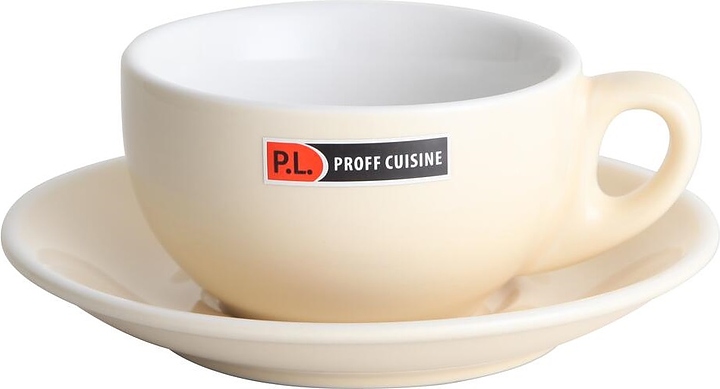 Чайная пара P.L. Proff Cuisine Barista 10618/10621 220 мл (фарфор) бежевая