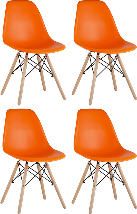 Стул Stool Group DSW оранжевый x4