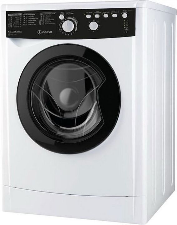 Стиральная машина Indesit EWSB 5085 BK CIS белая с черными вставками