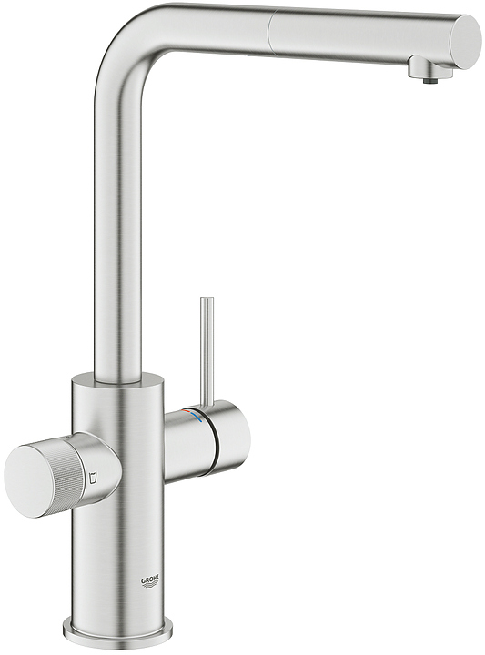 Смеситель для кухни Grohe Blue Pure Minta 30590DC0 с функцией фильтрации воды, нержавеющая сталь