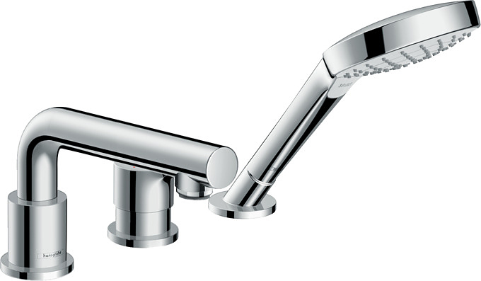 Смеситель для ванны и душа на борт ванны Hansgrohe Talis S 72417000 на 3 отверстия