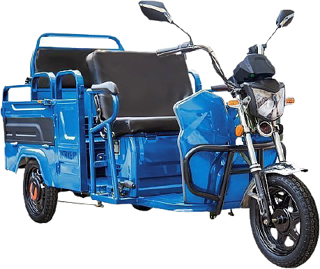 Электроцикл грузовой Rutrike Вояж-П 1200 Трансформер 60V800W синий