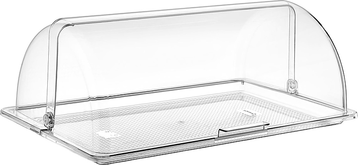 Крышка для подноса Gastroplast Roll-Top GN 1/1 53х32,5 см h=18,5 см (поликарбонат) прозрачная