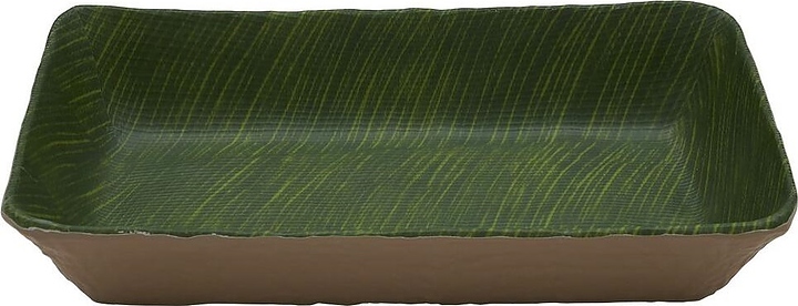 Салатник P.L. Proff Cuisine JW50106-TAI Green Banana Leaf 1100 мл 26,5х16,2х6,2 см (меламин) прямоугольный