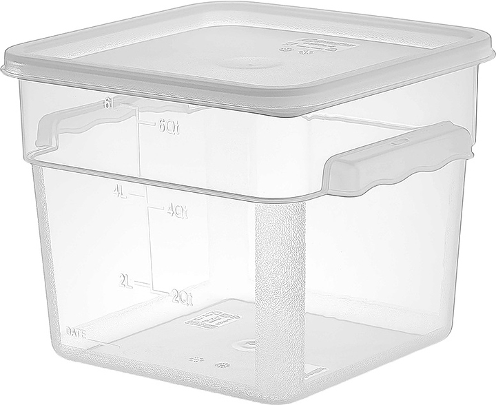 Контейнер для продуктов Gastroplast GSPP-6 5,7 л 22х22 см h=19 см (полипропилен) прозрачный