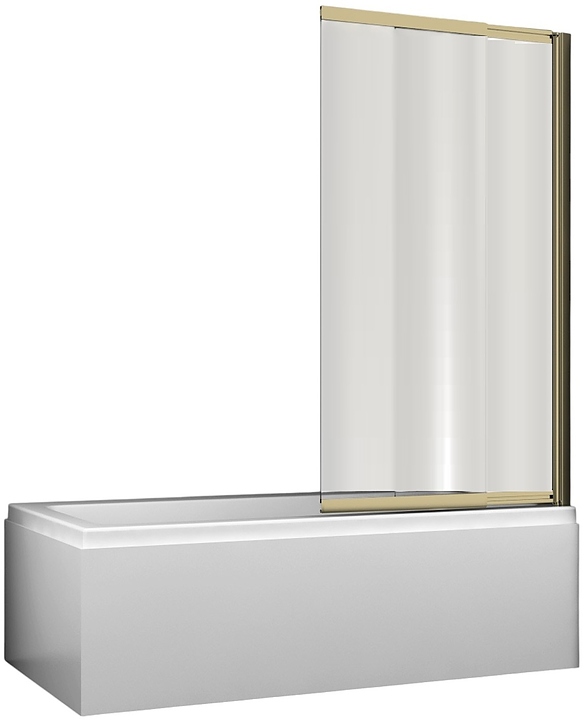 Шторка на ванну Wasserkraft Schunter 82S02-100 1000х1400 мм, матовое золото