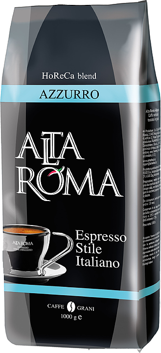 Кофе свежеобжаренный Alta Roma AZZURRO (арабика, в зернах, 1 кг)