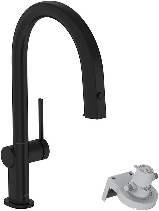 Смеситель для кухни Hansgrohe HG Aqittura M91 210 1j 76803670 с вытяжным изливом с подключением к фильтру питьевой воды, матовый черный