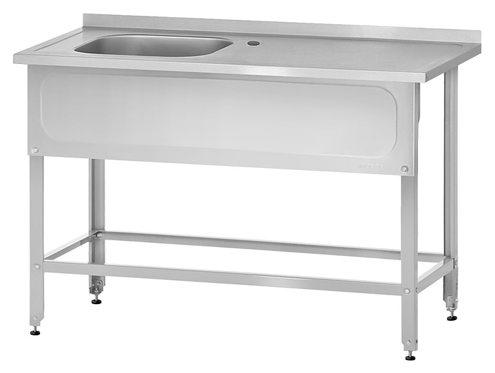 Ванна моечная Mecon Norma Inox РПЦн 1200х600х860 мм (1 м/о левое 500х400х250 мм) ножка угловая