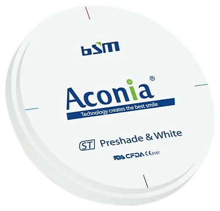 Диск диоксида циркония Chengdu Besmile Biotechnology Aconia, ST, оттенок A3,5, 98x22