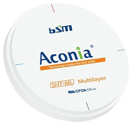 Диск диоксида циркония Chengdu Besmile Biotechnology Aconia, SHT ML, оттенок B2, 98x22