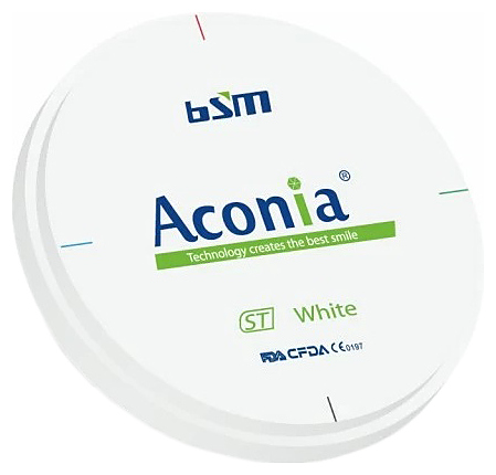 Диск диоксида циркония Chengdu Besmile Biotechnology Aconia, белый ST, 98x18