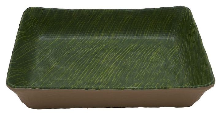 Салатник P.L. Proff Cuisine JW502113-TAI Green Banana Leaf 5000 мл 53х32,5х6,5 см (меламин) прямоугольный